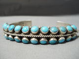 Important Heavy Vintage Native American Navajo Ben Begaye Turquoise Sterling Silver Bracelet-Nativo Arts