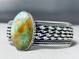 Twist Row Unique Vintage Native American Navajo Royston Turquoise Sterling Silver Bracelet-Nativo Arts