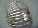 Marvelous Navajo Sterling Silver Ten Rail Bracelet Native American-Nativo Arts