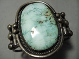 One Of The Best Vintage Native American Navajo Carico Lake Turquoise Sterling Silver Bracelet-Nativo Arts