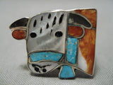 Important Huge Vintage Navajo Turquoise Sterling Silver Native American Ring-Nativo Arts