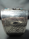 Native American Detailed Vintage Navajo Turquoise Sugulite Sterling Silver Bracelet-Nativo Arts