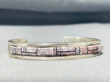 Important (d.) Vintage Native American Navajo Charoite Sterling Silver Bracelet-Nativo Arts