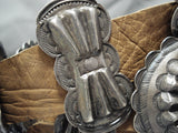 Early Hand Forged Sterling Silver Vintage Native American Navajo Concho Belt Old-Nativo Arts