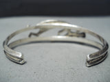 Excellent Vintage Navajo Turquoise Sterling Silver Bracelet Native American Old-Nativo Arts