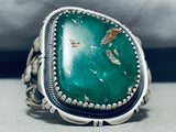 One F The Best Ever Vintage Native American Navajo Verdy Jake Turquoise Sterling Silver Bracelet-Nativo Arts