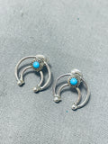 Special Native American Navajo Turquoise Sterling Silver Earrings-Nativo Arts