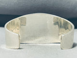 Best Pat Becenti Vintage Native American Navajo Lapis Inlay Sterling Silver Bracelet-Nativo Arts