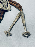 Astounding Vintage Native American Navajo Sterling Silver Kachina Bolo-Nativo Arts
