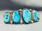 Astounding Vintage Native American Navajo Morenci Turquoise Sterling Silver Bracelet-Nativo Arts
