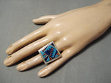 One Of The Best Vintage Native American Navajo Tommy Jackson Turquoise Sterling Silver Ring-Nativo Arts