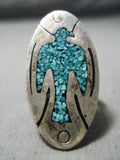 Picturesque Vintage Native American Navajo Turquoise Sterling Silver Ring Old-Nativo Arts