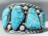 Native American Best Important Jean Dale Vintage Rare Turquoise Sterling Silver Bracelet-Nativo Arts
