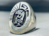 Unbelievable Native American Navajo Sterling Silver Kokopelli Ring-Nativo Arts