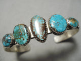 Stunning Vintage Native American Navajo Royston Turquoise Sterling Silver Bracelet Old-Nativo Arts