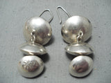 Special Vintage Navajo Sterling Silver Dangle Earrings Native American Old-Nativo Arts