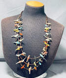 Drop Dead Gorgeous Vintage Native American Zuni Turquoise Sterling Silver Necklace-Nativo Arts