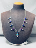 Very Unique Vintage Southwest Inlay Sterling Silver Necklace-Nativo Arts