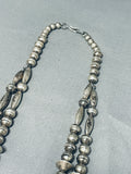 Museum Vintage Native American Navajo Morenci Turquoise Sterling Silver Necklace-Nativo Arts