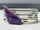 One Of The Best Vintage Native American Navajo Sugulite Sterling Silver Bracelet-Nativo Arts