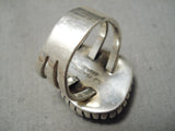 Superlative Vintage Native American Navajo Sleeping Beauty Turquoise Sterling Silver Ring-Nativo Arts
