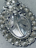 Important Ben Begaye (d.) Vintage Native American Navajo Sterling Silver Feather Necklace-Nativo Arts
