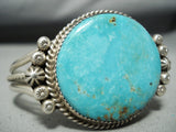 Incredible Vintage Native American Navajo Benally Turquoise Sterling Silver Bracelet-Nativo Arts