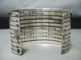 One Of The Most Intricate Native American Zuni Turquoise Sterling Silver Bracelet-Nativo Arts