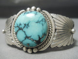 Important Last Chance Turquoise Mine Vintage Native American Navajo Sterling Silver Bracelet-Nativo Arts