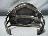 One Of Biggest Best Vintage Native American Navajo Royston Turquoise Sterling Silver Bracelet-Nativo Arts