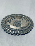 Very Rare 1979 Mission Vintage Native American Navajo Sterling Silver Buckle-Nativo Arts