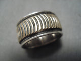Expressive Vintage Native American Navajo 14k Gold And Sterling Silver Ring Old-Nativo Arts