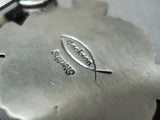 Tommy Jackson Vintage Native American Navajo Carico Lake Turquoise Sterling Silver Pendant-Nativo Arts