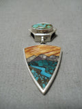 Detailed!! Vintage Navajo Sterling Silver Native American Pendant-Nativo Arts