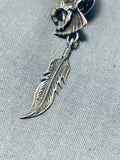 Marvelous Vintage Native American Navajo Sterling Silver Eagle Tie Pin-Nativo Arts