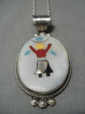 Striking Vintage Navajo August Largo Sterling Silver Native American Necklace-Nativo Arts