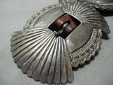 Huge Old Heavy Vintage Native American Navajo Hand Wrought Sterling Silver Concho Belt-Nativo Arts