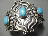 One Best Silver Works Vintage Native American Navajo Sterling Turquoise Bracelet-Nativo Arts
