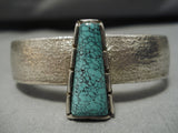 Vintage Native American Hopi Bracelet- Spiderweb Turquoise Sterling Silver Cuff Old-Nativo Arts