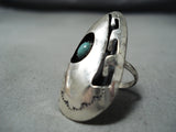 Fantastic Vintage Navajo Turquoise Sterling Silver Ring Native American Old-Nativo Arts
