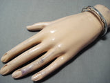 Authentic Vintage Native American Navajo Orville Tsinnie Sterling Silver Bracelet Cuff-Nativo Arts