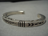 Striking Vintage Navajo Ervin Redhorse Sterling Silver Native American Bracelet-Nativo Arts