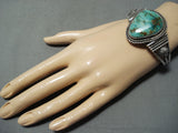 Breathtaking Vintage Native American Navajo Royston Turquoise Sterling Silver Bracelet-Nativo Arts