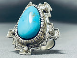 Advanced Silver Work Vintage Native American Navajo Signed Sterling Silver Ring-Nativo Arts