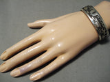 Intricate!! Vintage Navajo Sterling Silver Native American Bracelet-Nativo Arts