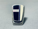 One Of The Best Vintage Native American Navajo Sugilite Inlay Sterling Silver Ring-Nativo Arts