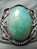 Huge Vintage Native American Navajo Royston Turquoise Sterling Silver Flank Bracelet-Nativo Arts