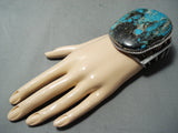 Best Biggest Vintage Native American Navajo Blue Diamond Turquoise Sterling Silver Bracelet-Nativo Arts