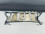 Lovely Birds Vintage Native American Zuni Turquoise Sterling Silver Bracelet Old-Nativo Arts