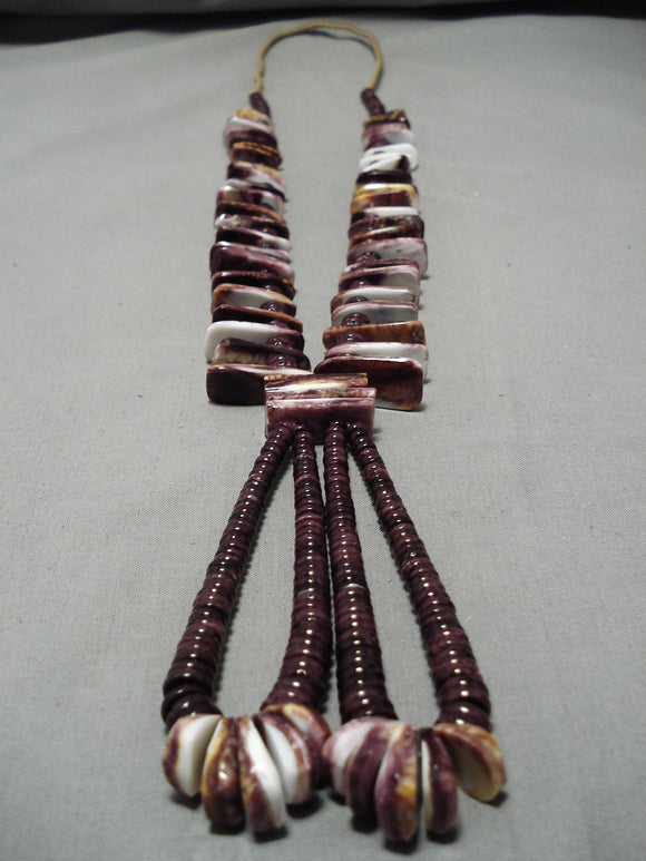 Astounding Vintage Native American Navajo Purple Shell 192 Gram Necklace-Nativo Arts